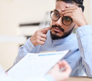 man with tooth pain