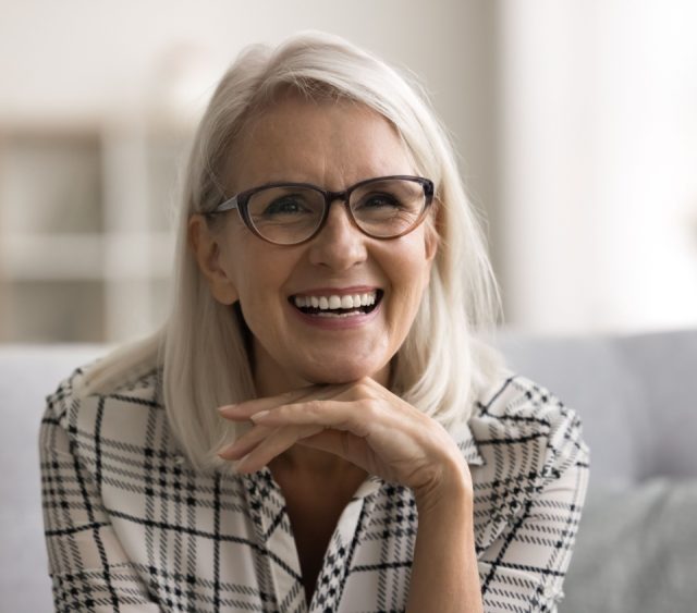 woman laughing